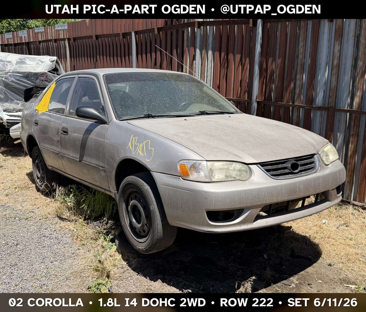 2002 Toyota Corolla Parts - UTPAP Ogden