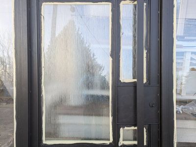 Pivot door.Modern industrial. 95" wide 103" tall