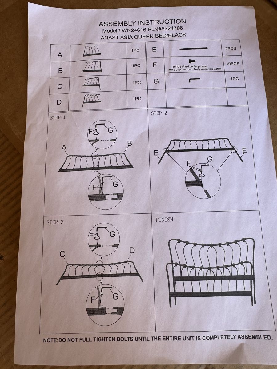 Anastasia queen bedframe