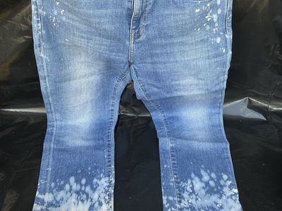 Polo Ralph Lauren Bleach Splatter Dip Dye Jeans Size 30R Stretch High Rise