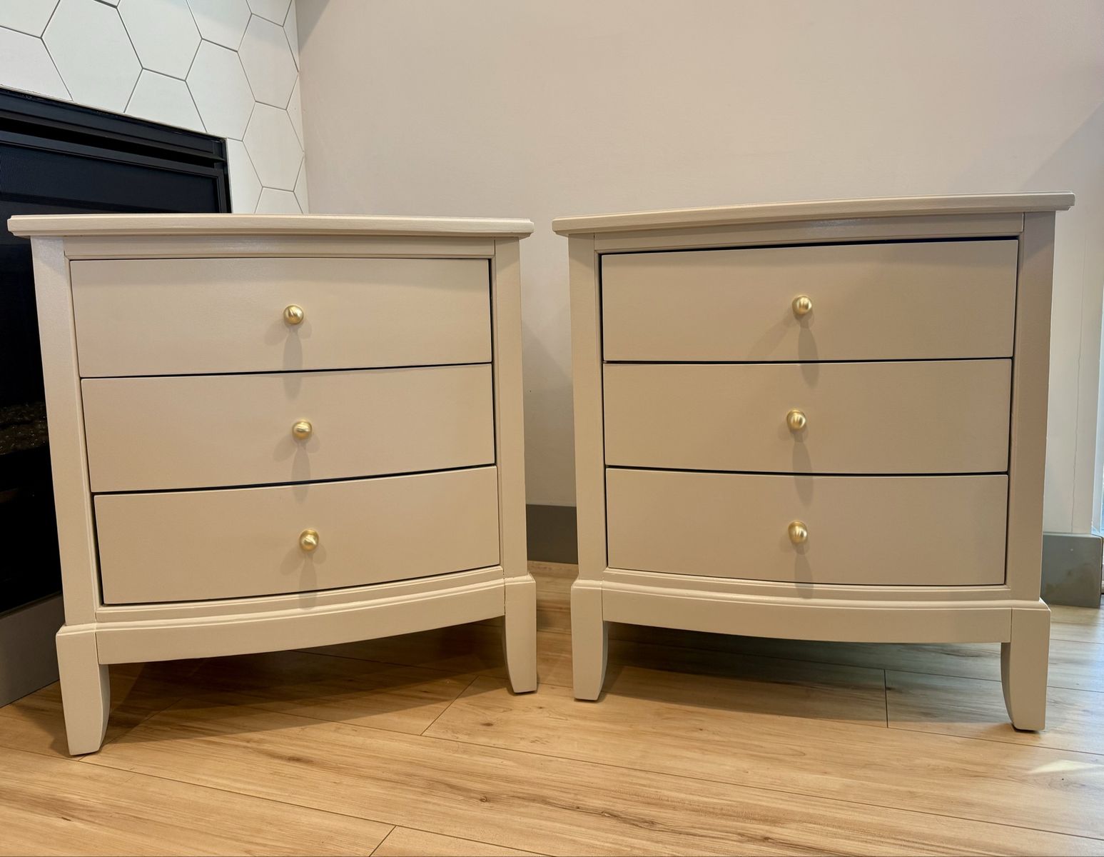 Set of refinished  nightstands