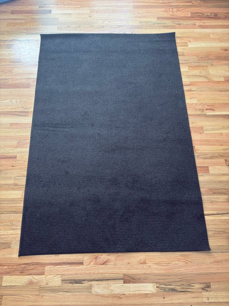 IKEA Black Sporup Area Rug - Black, Low Pile