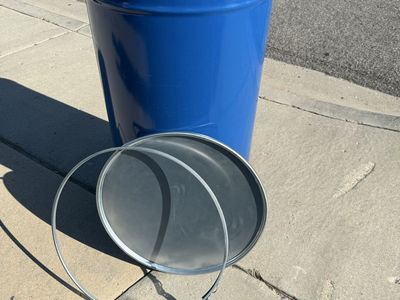 55 gallon open top food grade metal barrels