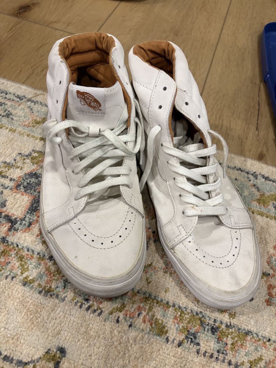 Vans Off The Wall White High Top Sk8-Hi Shoes - Men's Size 11
