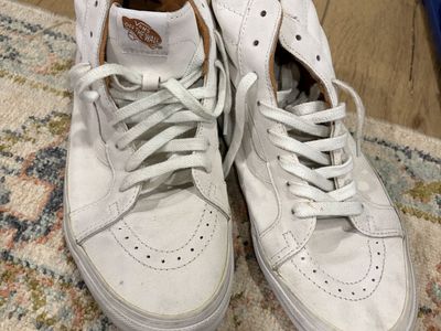 Vans Off The Wall White High Top Sk8-Hi Shoes - Men's Size 11