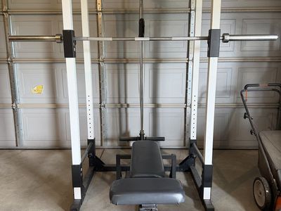 Squat Rack and Weights