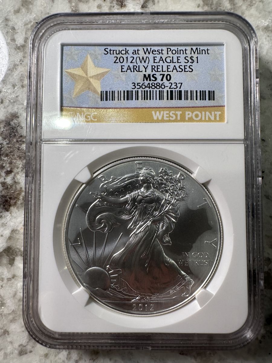 2012 (W) NGC MS70 Silver Eagle "EARLY RELEASES" 1 oz Fine Silver!