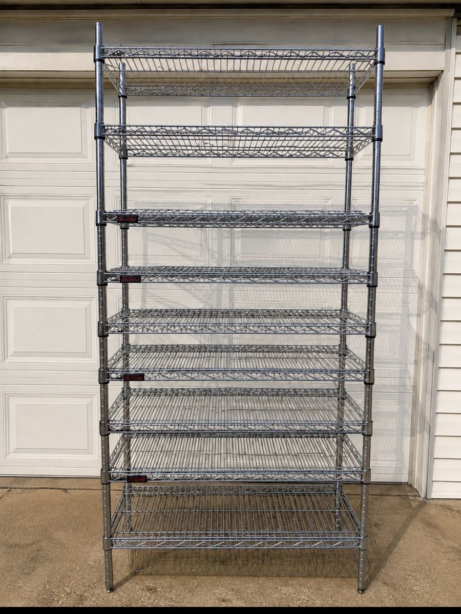 Heavy-Duty Chrome Wire Shelving Rack – $125 OBO
