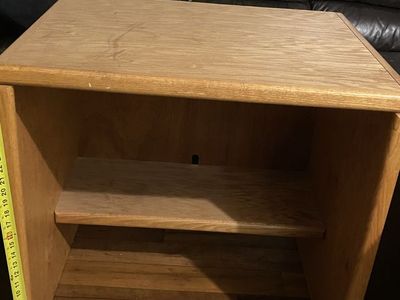 Oak Wood Computer Desk with Shelf