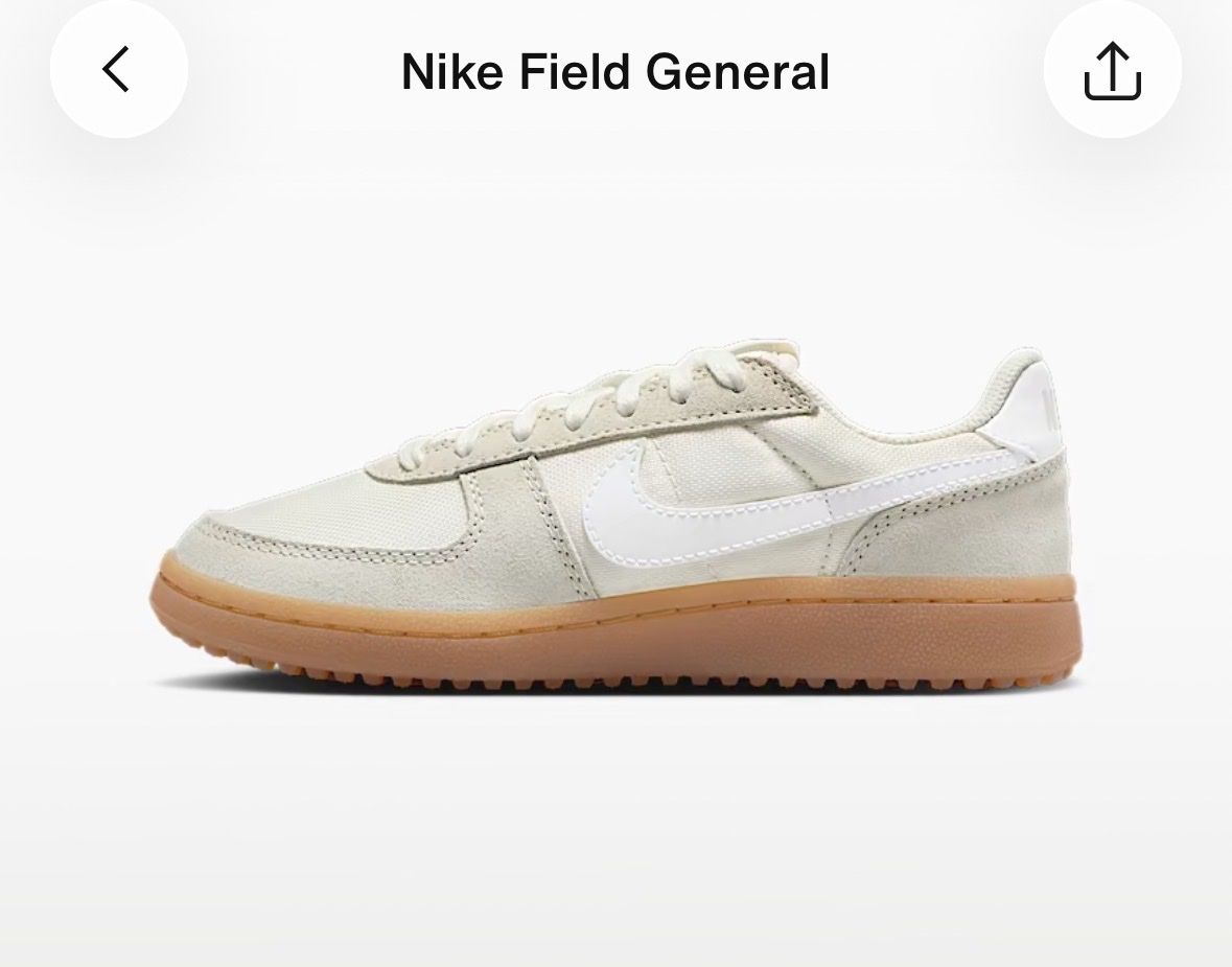 Nike Field General size 7 pale ivory/gum yellow
