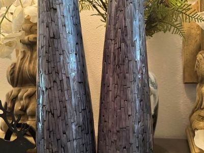 $1040 Restoration Hardware RH 2-Piece Stone Vases