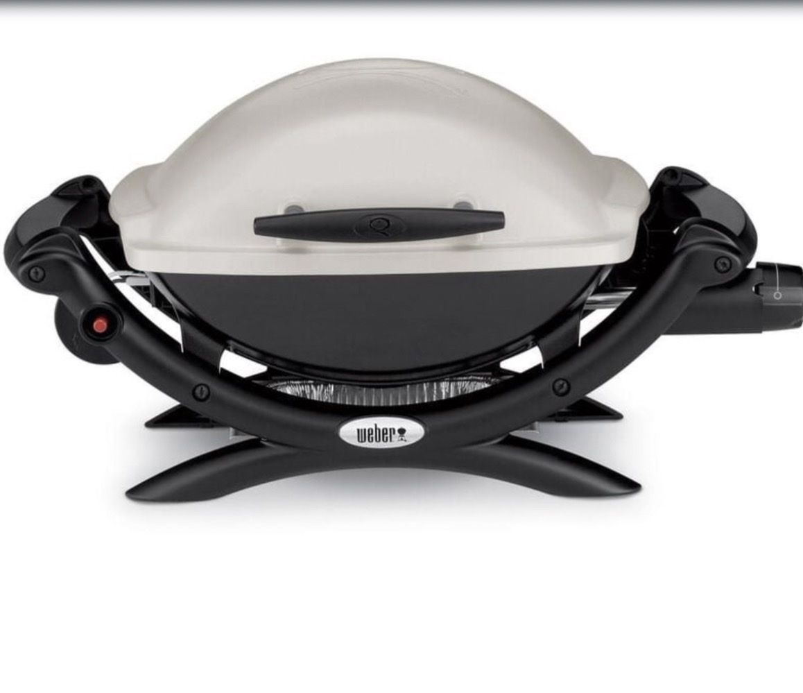 NEW‼️ Weber Q 1000 Outdoor Gas Grill LP Portable BBQ - Gray/Black, 5-Year Limited Warranty