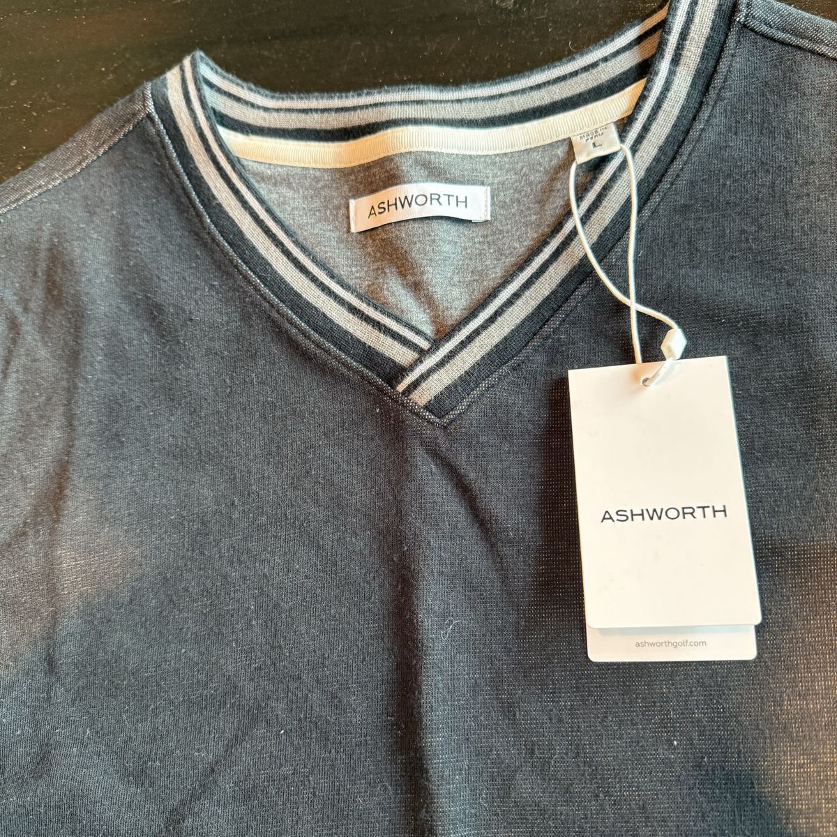 New Ashworth Black Golf Vest Men’s Large