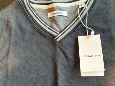 New Ashworth Black Golf Vest Men’s Large