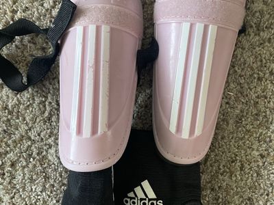 Adidas youth small pink shin guards