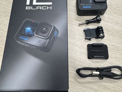 GoPro HERO 12 Black Action Camera with Accessories - Excellent Condition