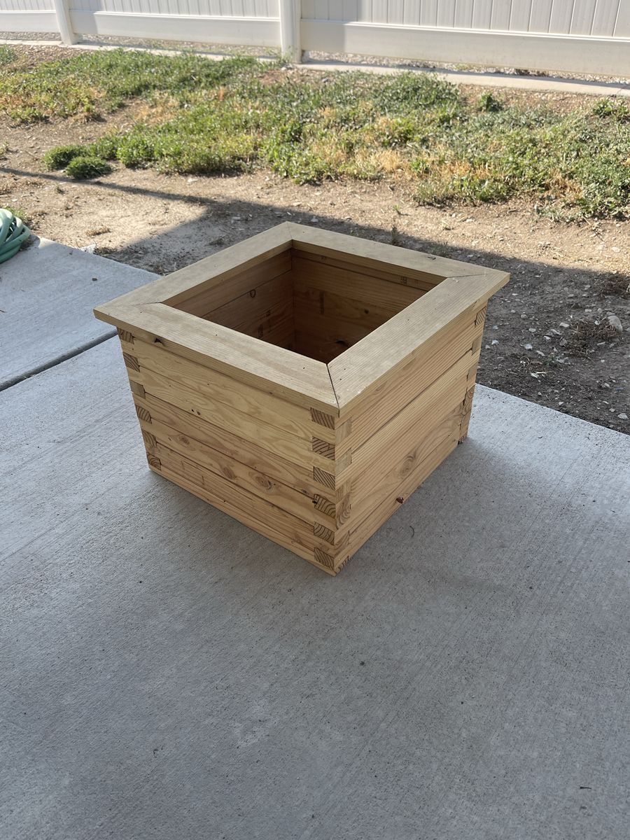 Square Wooden Planter Box Outdoor Garden Pot