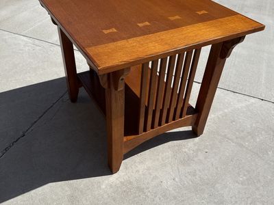 Solid Oak End Table 25 X 28