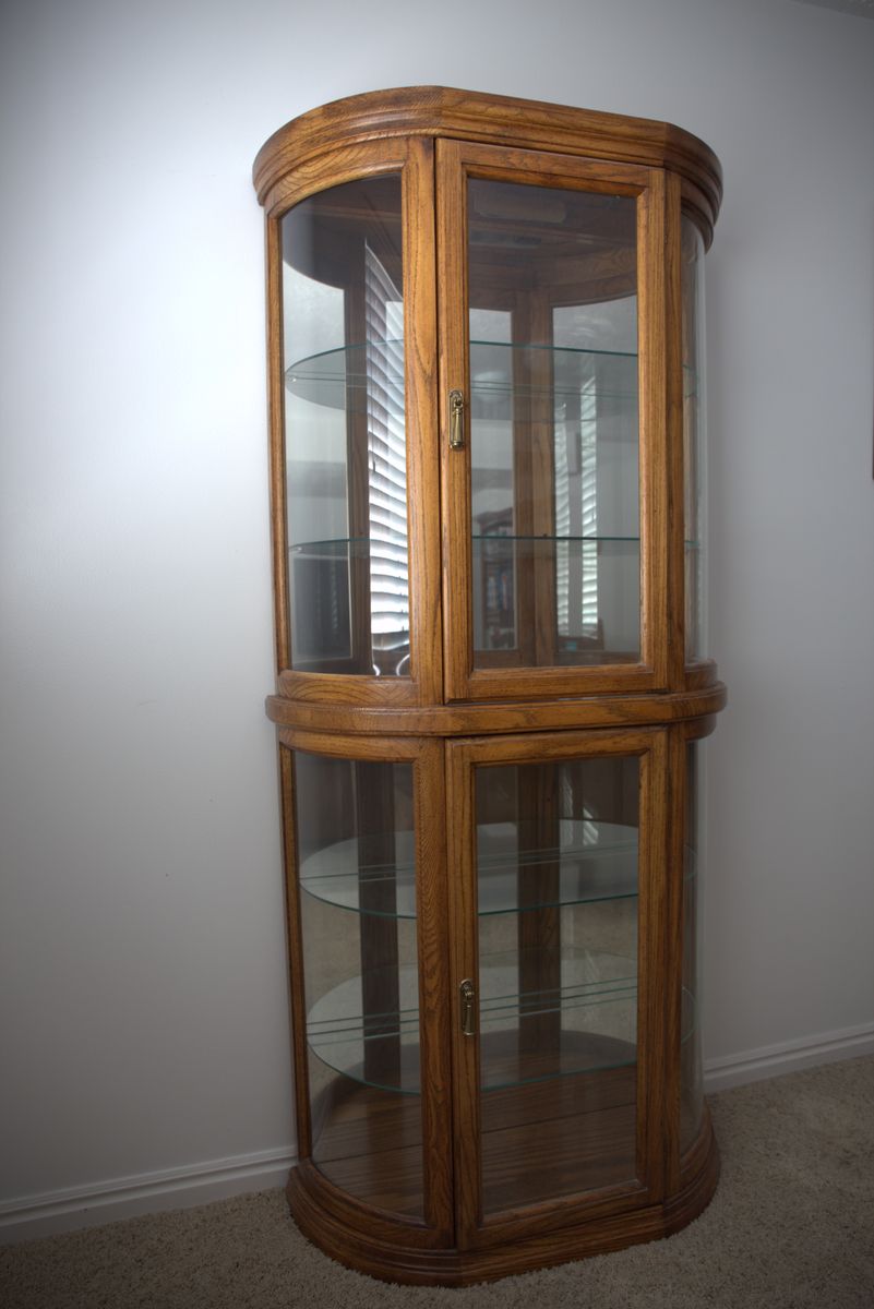 Oak Curio Cabinet