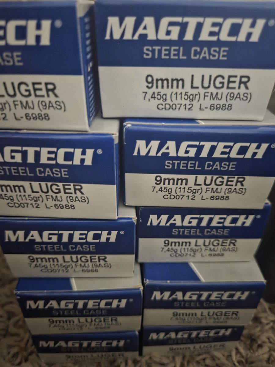 Bulk 500 rounds 9mm ammo Magtech, Federal and Norma