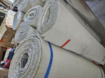 Radiant Barrier Double-Layer Air Bubble, 6mm 4ft x 343ft, 1,372 linear feet Aluminum Foil White PE Film Heat Reflective Shield