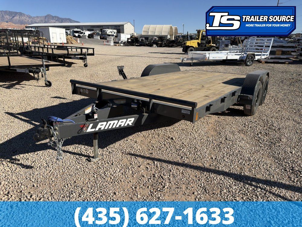 7x16 Lamar CE Flatbed Car Hauler Trailer - 7K GVWR -
