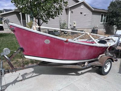 Used Old Drift Boat with trailer