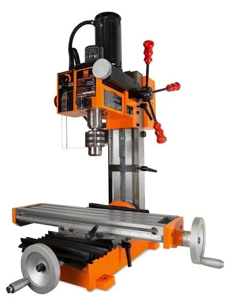 WEN 33013 4.5A Benchtop Milling Machine Like New with DRO, two 3.5 inch vises and DIY x axis power feed