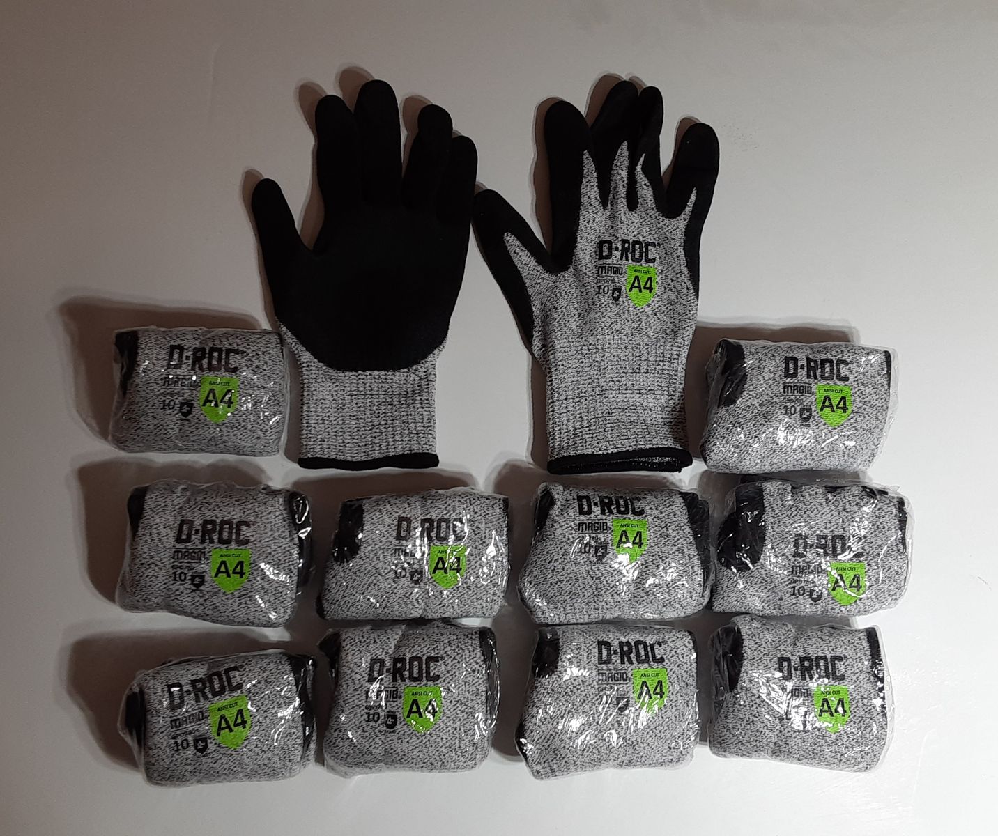 MAGID D-ROC GPD780 Enhanced Liquid-Grip, Level A4 Cut Resistant Work Gloves -  Size-10/XL - 10 Pairs - New