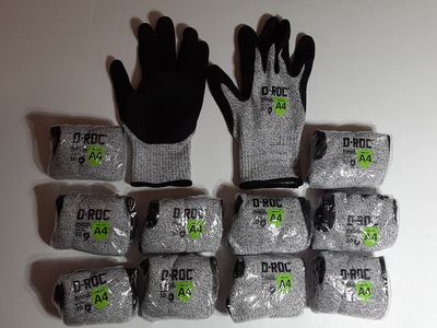 MAGID D-ROC GPD780 Enhanced Liquid-Grip, Level A4 Cut Resistant Work Gloves - Size-10/XL - 10 Pairs - New