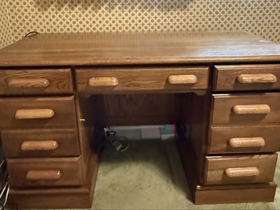 Free heavy oak desk