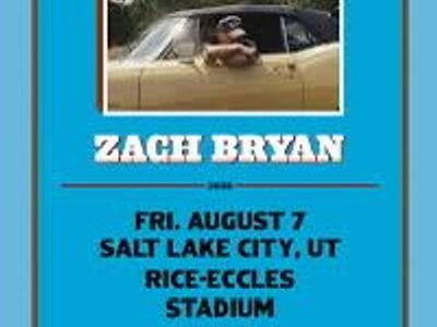2 Zach Bryan Concert Tickets - Rice-Eccles Stadium Salt Lake City UT - Aug 7