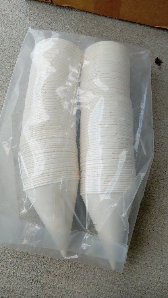 Paper Cone Cups Packages Water Dispenser Refill Ice Snow Cones