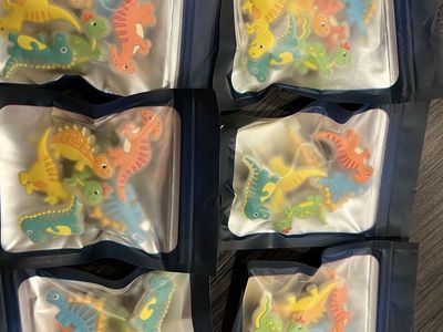 Dinosaur Themed Silicone Croc Charms - Lights Up Each Step (6 Packs includes 36 charms)