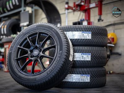 18" Voxx | 235 55 18 Michelin Cross Climate 2| Tesla Model Y | Wheel Package | All Season Tires | 235/55r18 | Honda | Toyota