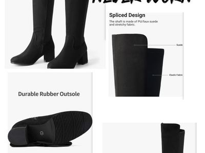 Women’s knee high stretch boots