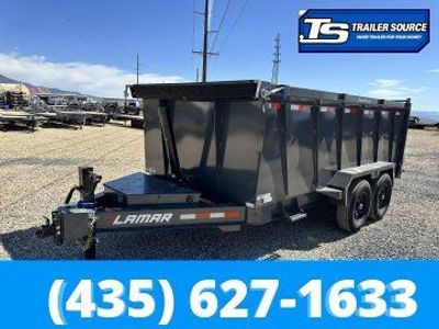 7x14 Lamar DT Dump Trailer - 48" Sides - 14K GVWR - 7 Gauge Floor, Telescopic