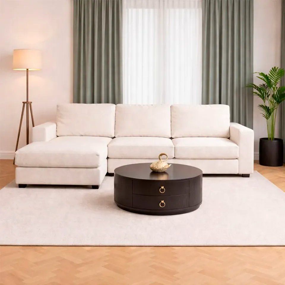 IVORY BOUCLÉ SECTIONAL – 60% OFF ONLY $1,200