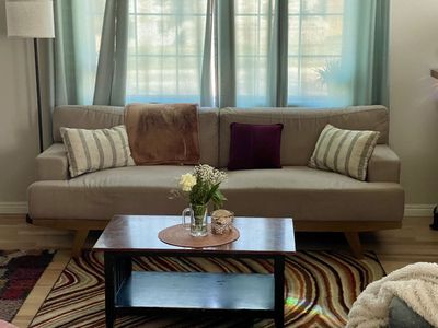 Beige Sofa / Couch - Comfy!