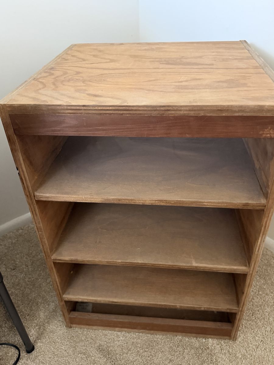 Wooden Shelf - 3-Tier Storage Unit, Light Wood Finish, Versatile Home Organizer