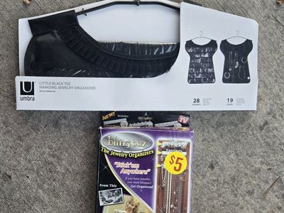 New Blingeez Jewelry Organizers and a closet hangable organizer.