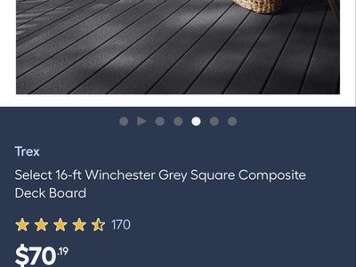 Winchester Gray Trex Deck Boards