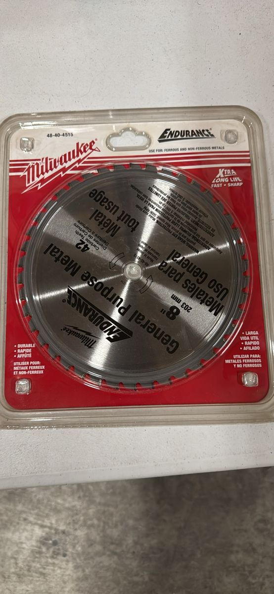 Milwaukee 8” metal cutting saw blade