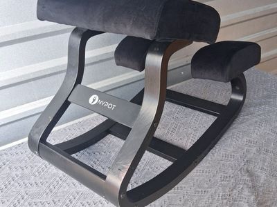 NYPOT Ergonomic Kneeling Chair Black Wood Frame with Cushions