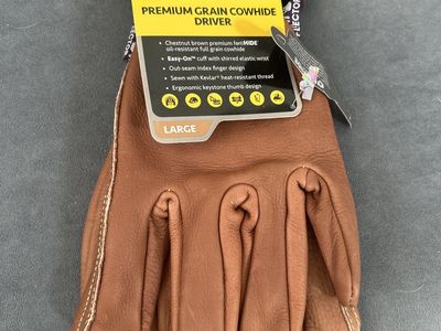 Kinco Oil Flector Premium Grain Cowhide Driver Work Gloves Size Large NWT