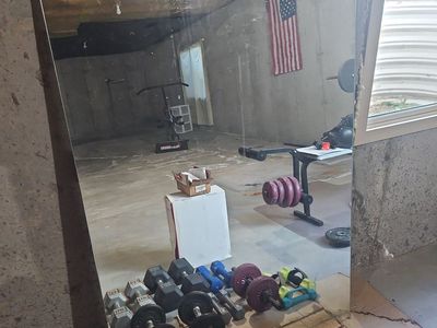 Large Frameless Wall Mirror for Home Gym or Decor