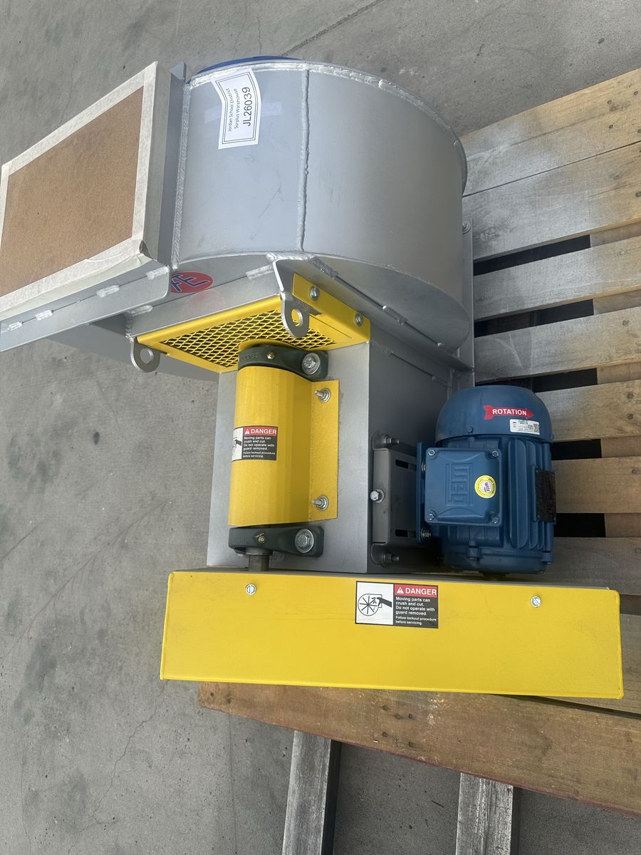 UNUSED / NEVER INSTALLED Fan Equipment Co 2800 CFM Centrifugal Blower & WEG Motor
