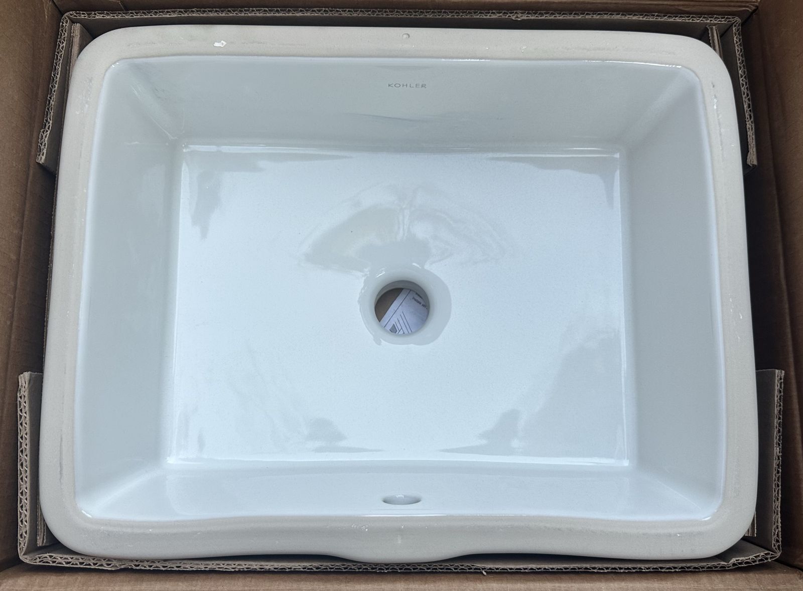 Brand New KOHLER Verticyl Rectangular Undermount Bathroom Sink (White) 