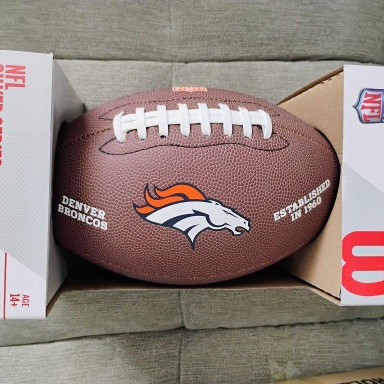 Wilson NFL Silver Series Denver Broncos Official Size Football - New in Box