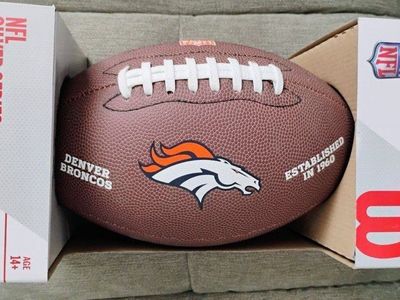 Wilson NFL Silver Series Denver Broncos Official Size Football - New in Box
